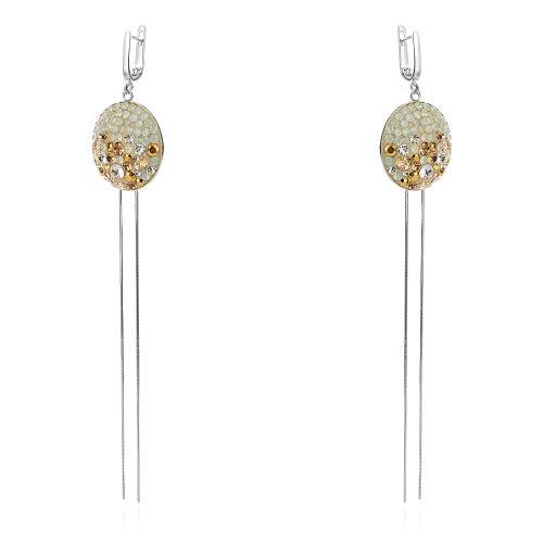 Сребърен комплект колие и обеци с кристали от Sw® SK503 Vintage