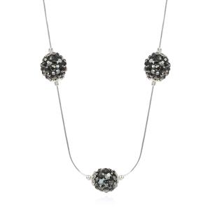 Сребърно колие Mauritius с кристали от Sw® Hematite