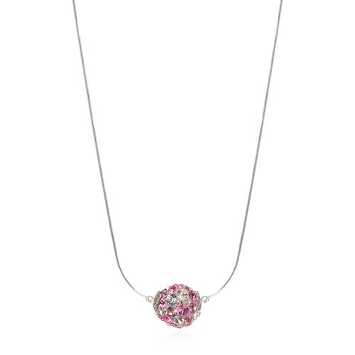Сребърно колие Mauritius-1 с кристали от Sw® Rose Shade