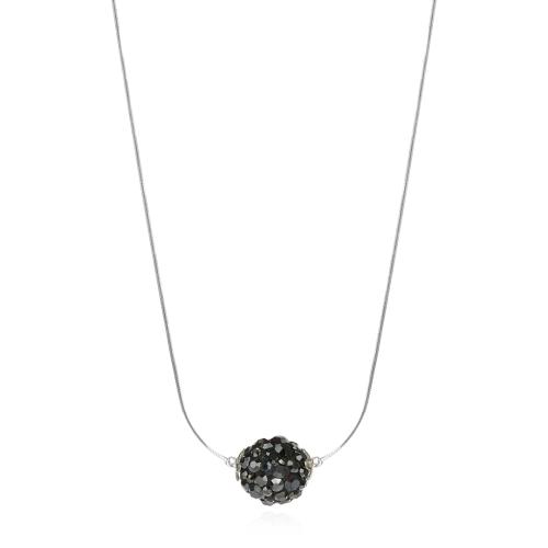 Сребърно колие Mauritius-1 с кристали от Sw® Hematite
