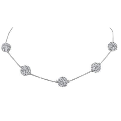 Сребърно колие с кристали от Sw® SK511 Crystal