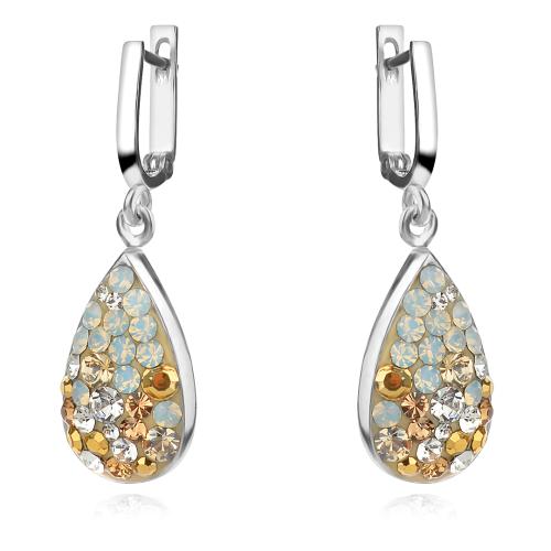 Сребърен комплект Daniela обеци и медальон с кристали от Sw® Vintage