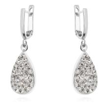 Сребърни обеци Daniela с кристали От Sw® Hematite and Crystal