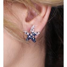 Сребърен комплект обеци и медальон Морска звезда Metallic Rose Gold