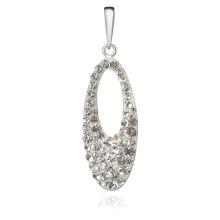 Сребърен комплект Camila обеци и медальон с кристали от Sw® Crystal