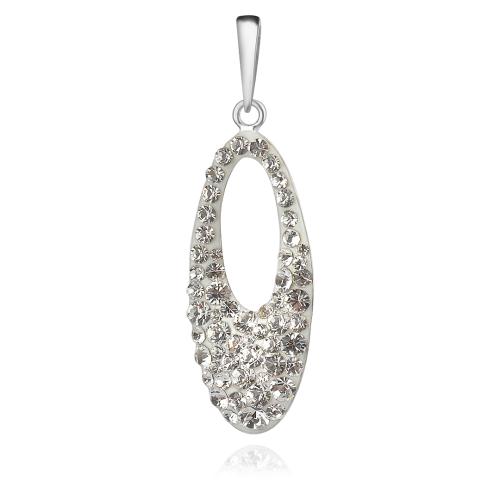 Сребърен комплект Camila обеци и медальон с кристали от Sw® Crystal