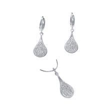 Сребърен Комплект Обеци И Медальон С Кристали От Sw® Rose Sade