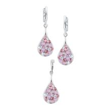Сребърен Комплект Обеци И Медальон С Кристали От Sw® Rose Sade