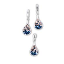 Сребърен Комплект Обеци И Медальон С Кристали От Sw® Rose Sade