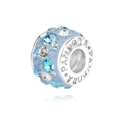 Сребърен Медальон С Кристали От Sw® SM271 Deep Blue