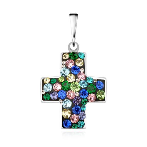 Сребърен Медальон С Кристали От Sw® SM219 Multicolor