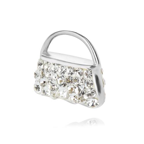 Сребърен медальон чанта с кристали от Sw® Мини Мис Crystal