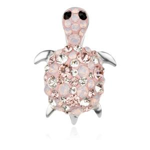Сребърен медальон Костенурка с кристали от Sw® Marilyn