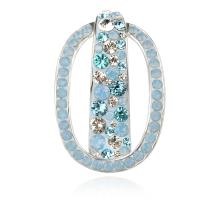 Сребърен медальон Sofia с кристали от Sw® Blue AB