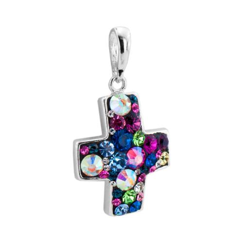 Сребърен Медальон С Кристали От Sw® SM219 Multicolor