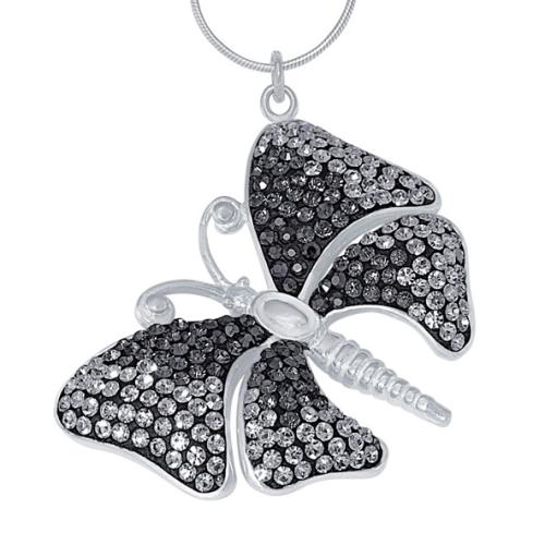 Сребърен медальон Annabella с кристали от Sw® Black Diamond and Jet