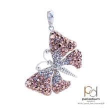 Сребърен медальон Annabella с кристали от Sw® Aquamarine, Crystal, AB Crystal