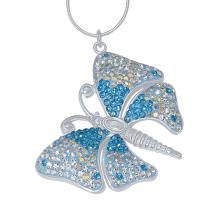 Сребърен медальон Annabella с кристали от Sw® Aquamarine, Crystal, AB Crystal