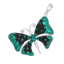 Сребърен медальон Annabella с кристали от Sw® Aquamarine, Crystal, AB Crystal