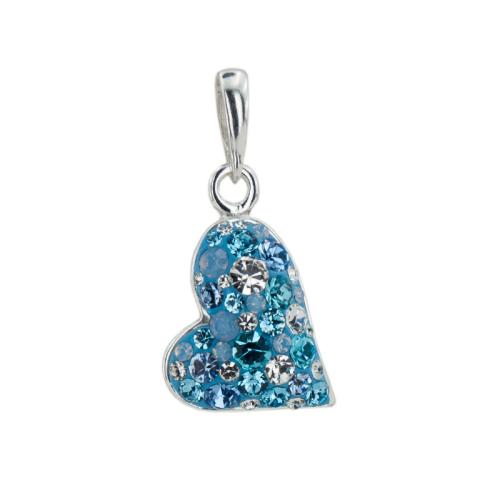 Сребърен медальон Valentina с кристали от Sw® Deep Blue