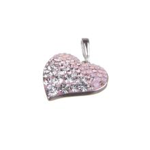 Сребърен медальон сърце с кристали от Sw® SM269