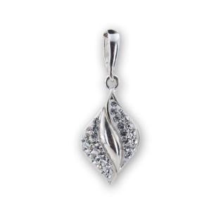 Сребърен медальон Amaya с кристали от Sw® Crystal
