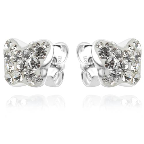 Сребърни обеци Vanessa mini с кристали от Sw® Crystal