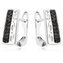 Сребърни обеци Vers с кристали от Sw® Crystal