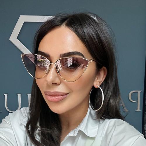 Сребърни обеци с кристали от Sw® Viola Peach Gold