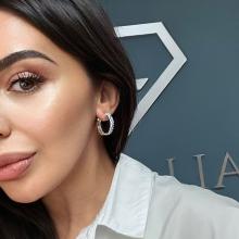 Сребърни обеци Anna с кристали от Sw® AB Crystal
