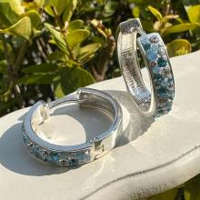 Сребърни обеци Anna с кристали от Sw® AB Crystal