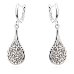 Сребърни обеци Lea с кристали от Sw® Crystal