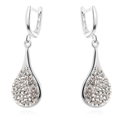 Сребърни обеци Lea с кристали от Sw® Crystal