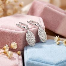 Сребърни обеци  с кристали От Sw® SO100
