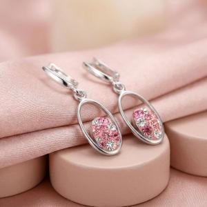 Сребърни обеци  с кристали От Sw® SO101