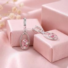 Сребърни обеци  с кристали От Sw® SO101
