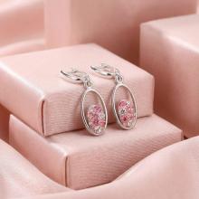 Сребърни обеци  с кристали От Sw® SO101