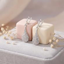 Сребърни обеци Lea с кристали от Sw® Crystal