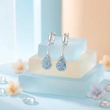 Сребърни обеци Lea с кристали от Sw® Crystal