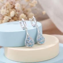 Сребърни обеци Lea с кристали от Sw® Crystal