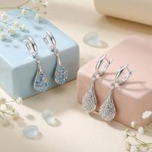 Сребърни обеци Lea с кристали от Sw® Crystal