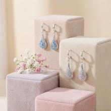 Сребърни обеци Lea с кристали от Sw® Crystal