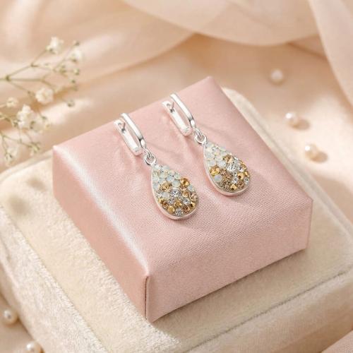 Сребърни обеци Daniela с кристали От Sw® Crystal