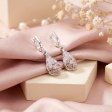 Сребърни обеци Daniela с кристали От Sw® Crystal