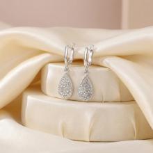 Сребърни обеци Daniela с кристали От Sw® Crystal