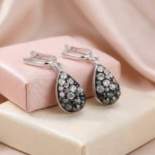 Сребърни обеци Daniela с кристали От Sw® Crystal