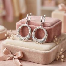 Сребърни обеци с кристали От Sw® SO106 Сребърни обеци с кристали От Sw® SO106