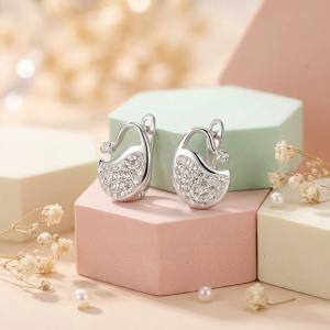 Сребърни обеци  с кристали От Sw® SO113