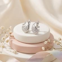 Сребърни обеци  с кристали От Sw® SO113