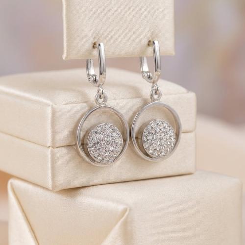 Сребърни обеци  с кристали От Sw® SO115
